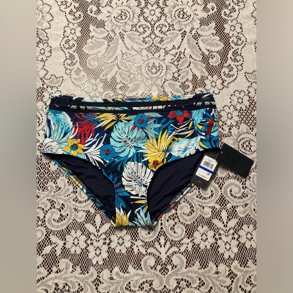 Tommy Hilfiger Bikini Bottoms Women's Size XL Standard High Waisted Floral